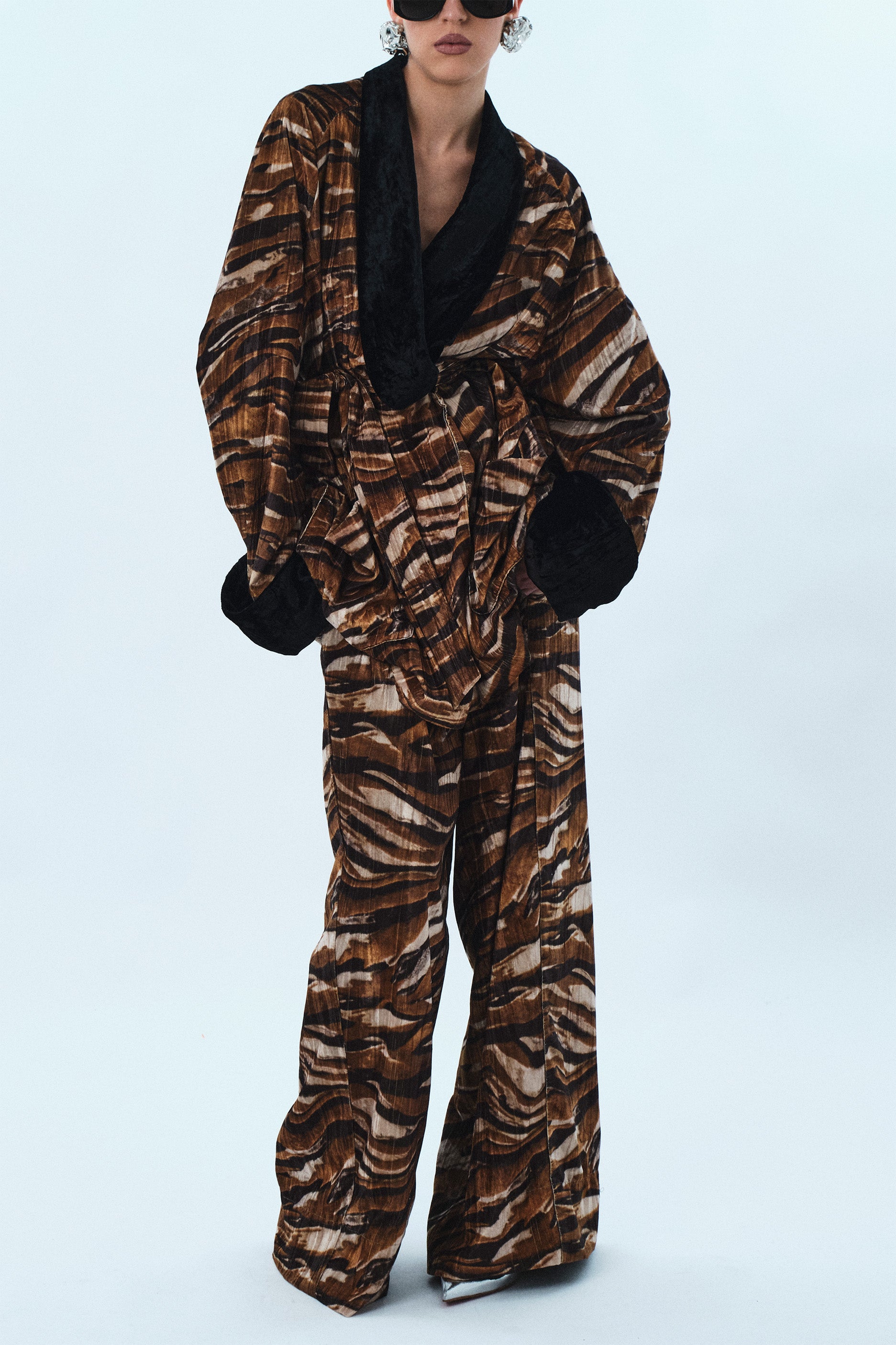 Pijama in velluto animalier