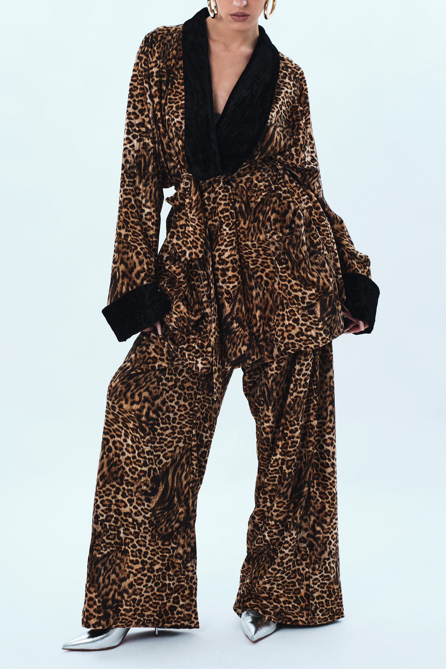 Pijama in velluto animalier