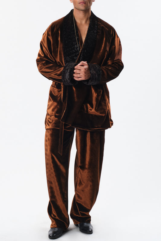 Pijama velluto di seta viscosa