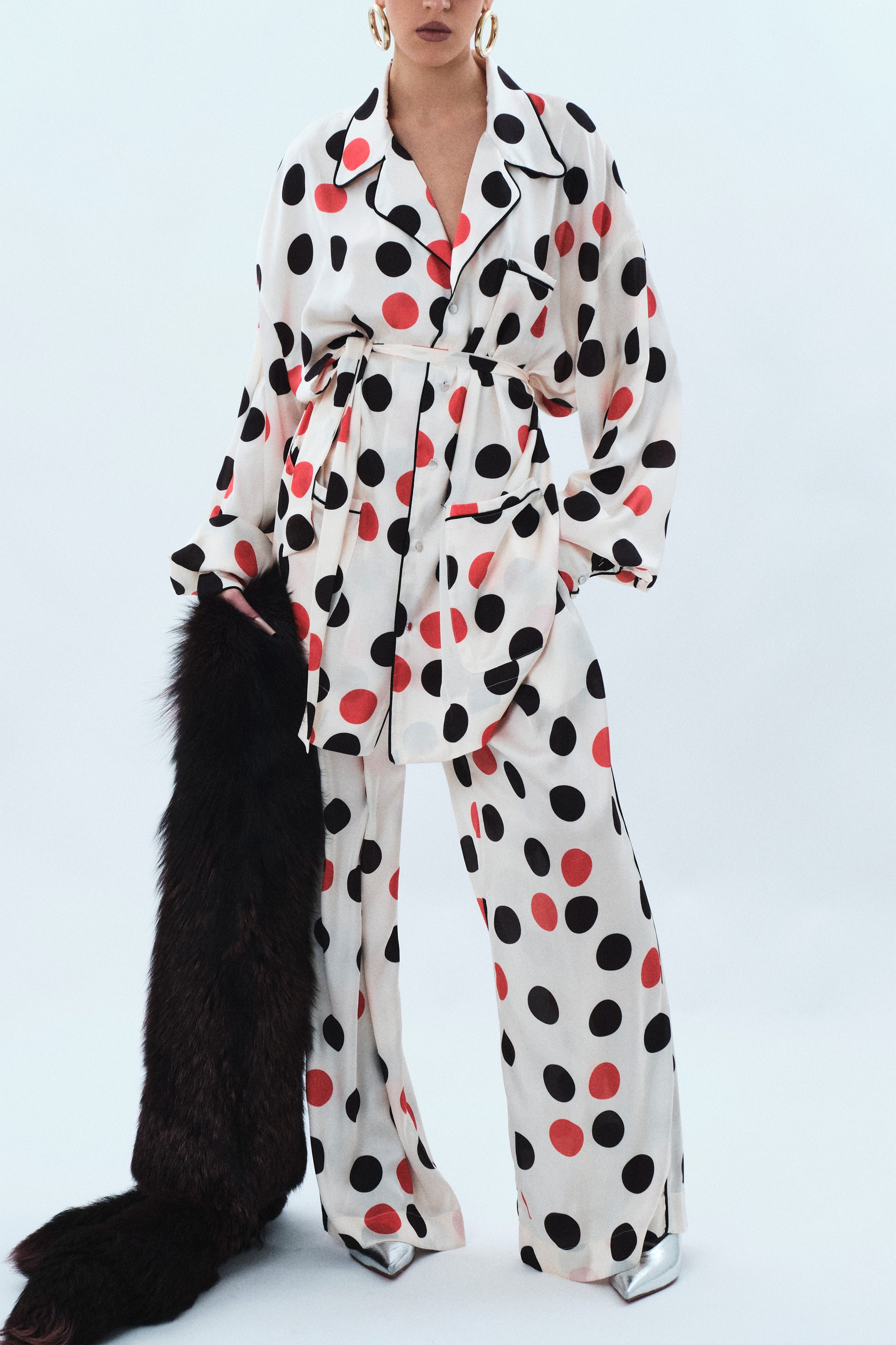 Pijama in pura seta maxi