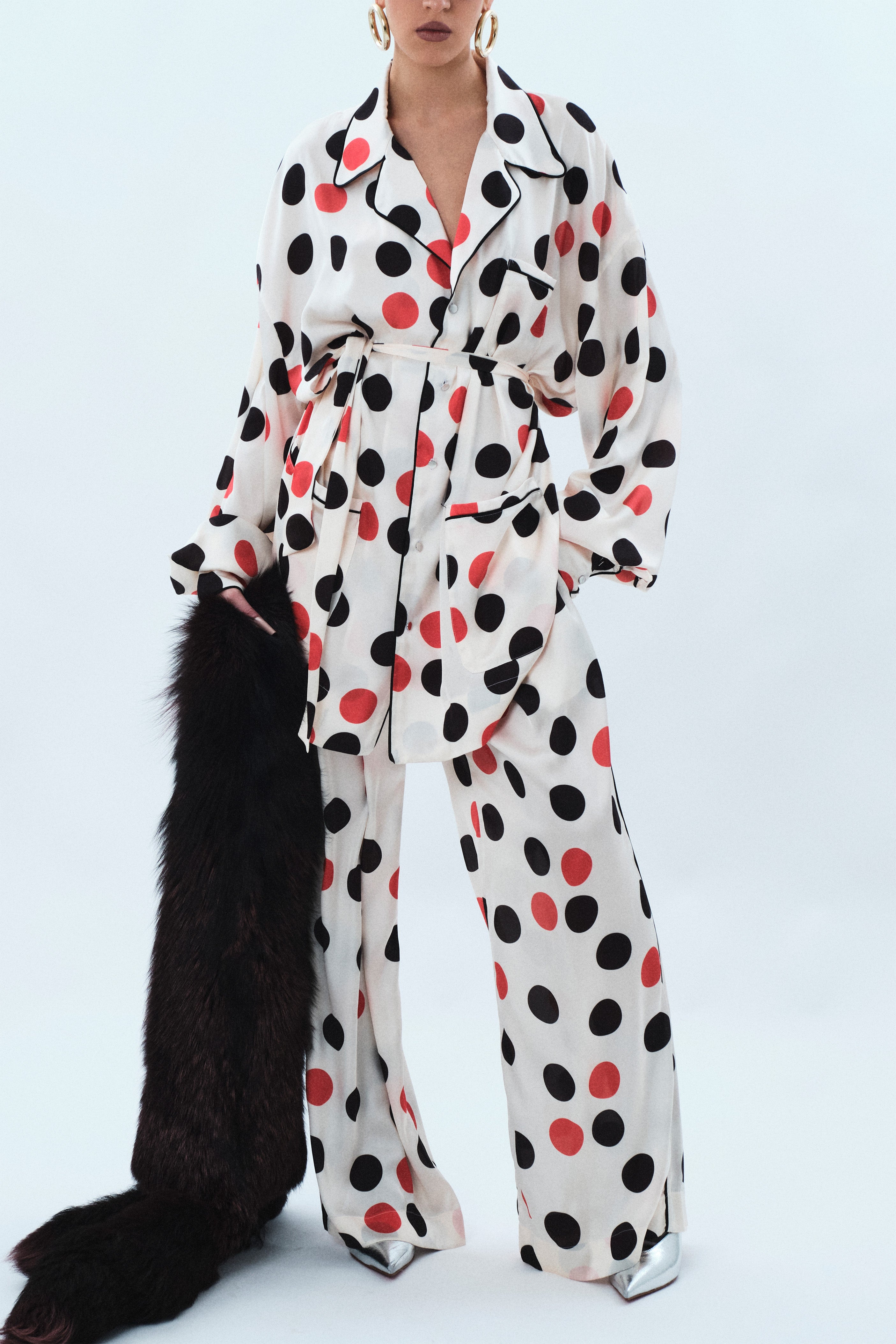 Pijama in pura seta maxi