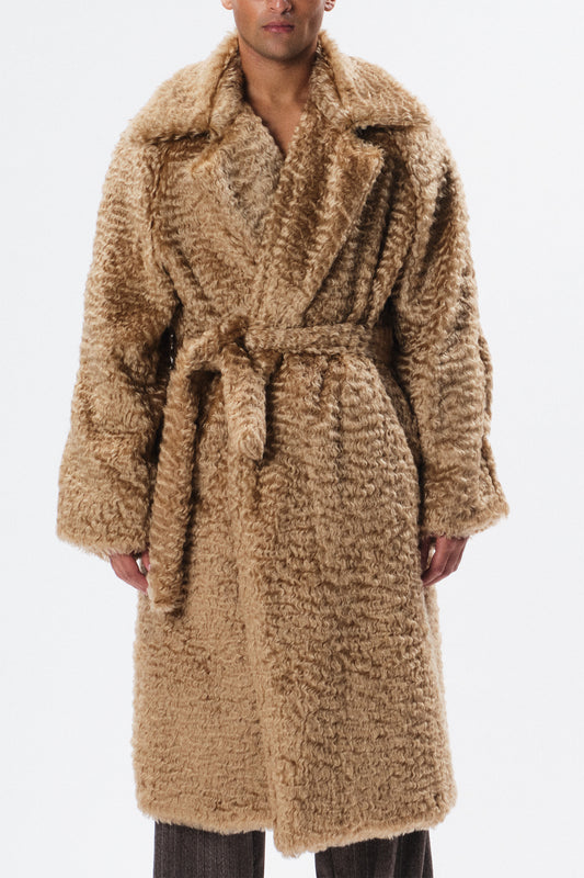 Trench in mohair alpaca